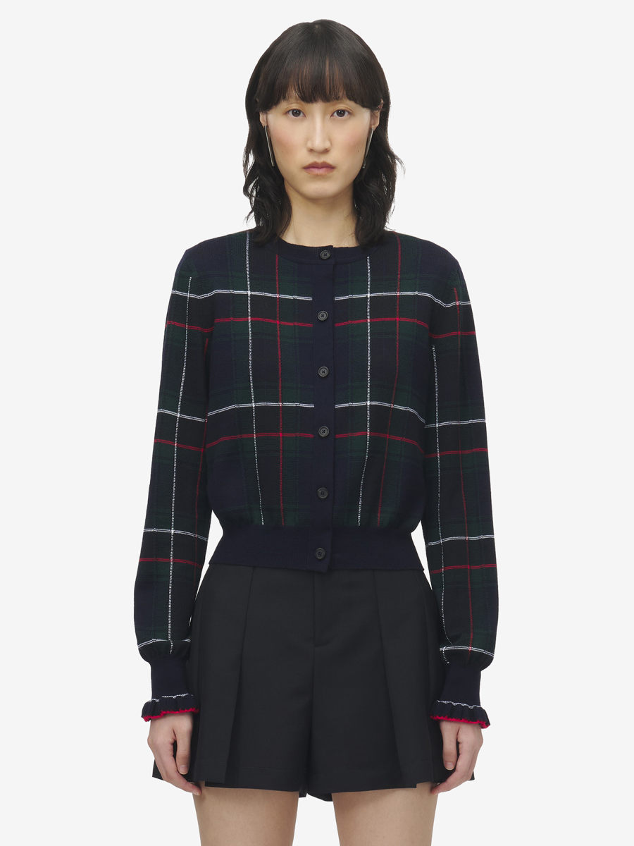 ALEXANDER MCQUEEN - Wool Tartan Cardigan - Item 839788Q1BEL4366